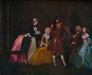 عائلة هارلو ، من صموئيل ريتشاردسون كلاريسا ، c1745 بواسطة جوزيف هيمور