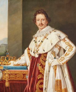 صورة شخصية لودفيج الأول من بافاريا 1786-1868 في رداء المسحة. بواسطة جوزيف كارل ستيلر