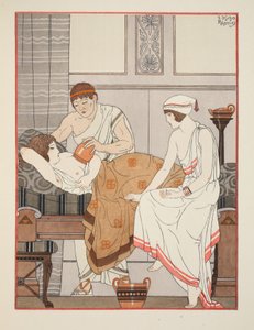 تطبيق الشفط على الثدي ، رسم توضيحي من "أعمال أبقراط" ، 1934 بواسطة جوزيف كون ريجنير