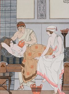 الحجامة ، رسم توضيحي من "الأعمال الكاملة لأبقراط" ، 1932 بواسطة جوزيف كون ريجنير