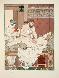 تدليك طبي ، رسم توضيحي من "أعمال أبقراط" ، 1934 بواسطة جوزيف كون ريجنير