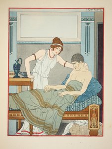 Malady العصبي ، رسم توضيحي من "أعمال أبقراط" ، 1934 بواسطة جوزيف كون ريجنير