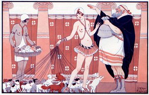 ثلاثة جائزة Féminins - جائزة الجدة القديمة الصغيرة من عائلة كبيرة - توضيح من la Vie Parisienne 1919 بواسطة جوزيف كون ريجنير