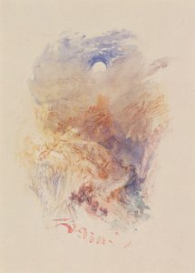 ممر جبلي في ضوء القمر ، حوالي عام 1845 (ألوان مائية على ورق) بواسطة جوزيف مالورد وليام تورنر