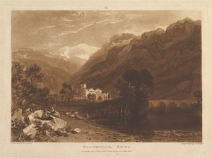 بونفيل ، دراسات كتاب سافوي ، الجزء 13 ، اللوحة 64 ، 1 يناير 1819. بواسطة جوزيف مالورد وليام تورنر