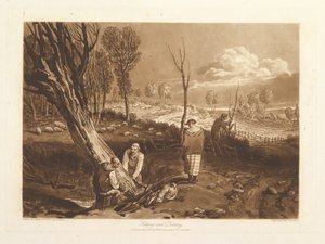 التحوط والتخلي عن Liber Studiorum ، الجزء X ، اللوحة 47 ، 23 مايو ، 1812. بواسطة جوزيف مالورد وليام تورنر