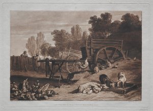 Liber Studiorum: The Farmyard with the Cock بواسطة جوزيف مالورد وليام تورنر