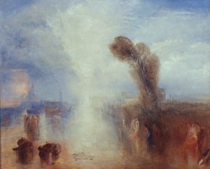 فيشر - بنات نابوليتان مندهشة للاستحمام بضوء القمر ، حوالي 1840 (زيت على قماش) بواسطة جوزيف مالورد وليام تورنر