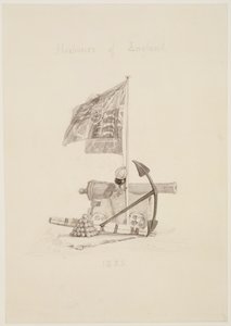 No.0567 موانئ انجلترا ، تصميم لصفحة عنوان كتاب ، 1825 (حبر و غسيل) بواسطة جوزيف مالورد وليام تورنر
