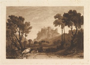 القلعة فوق المروج ليبر ستوديوروم ، الجزء الثاني ، اللوحة 8 ، 1808. بواسطة جوزيف مالورد وليام تورنر