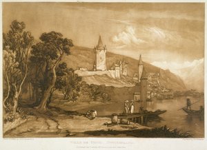 مدينة ثون ، من "Liber Studiorum" ، نقشها توماس هودجيتس ، 1816 بواسطة جوزيف مالورد وليام تورنر