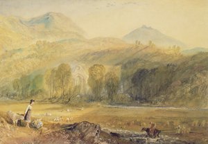 دير فالي كروسيس ، دينبيشير ، حوالي عام 1826 (ألوان مائية على ورق) بواسطة جوزيف مالورد وليام تورنر