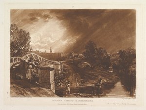 تجمع Water Cress ، جسر عبارات القضبان ، Twickenham Liber Studiorum ، pa ... ، 1 يناير 1819. بواسطة جوزيف مالورد وليام تورنر