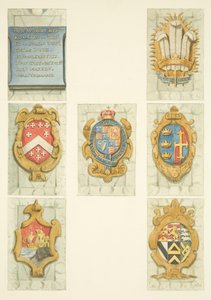 Coats of arms on stone pulpit of Bristol Cathedral (watercolor on paper) بواسطة جوزيف مانينغ