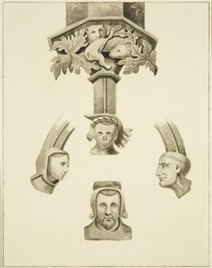 Corbels in St Mark's (ألوان مائية على ورق) بواسطة جوزيف مانينغ