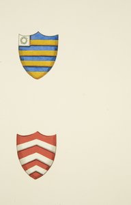 Monumental coats of arms including one of Thomas Holmes, in Christ Church (watercolor on paper) بواسطة جوزيف مانينغ
