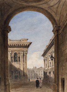 بوابة كانتربري وكريس تشيرتش كواد ، أكسفورد ، 1833 (مرحاض على ورق)