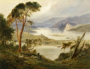 Oberwesel مع قلعة شونبرغ ، على نهر الراين ، 1840