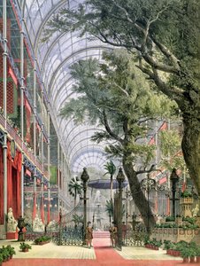 منظر داخلي لقصر كريستال ، هايد بارك ، يظهر افتتاح المعرض الكبير في عام 1851