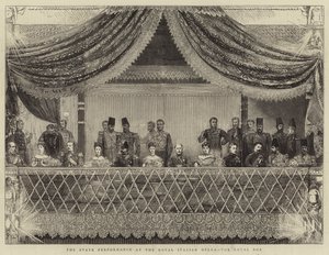 عرض الدولة في الأوبرا الملكية الإيطالية ، الصندوق الملكي (نقش) بواسطة جوزيف ناش