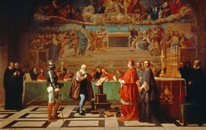 جاليليو جاليلي (1564-1642) أمام أعضاء المكتب المقدس في الفاتيكان عام 1633 ، 1847