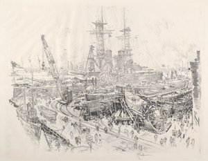 بناء مطارد الغواصات ، 1917. بواسطة جوزيف بينيل