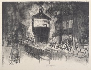 صب القذائف ، 1917. بواسطة جوزيف بينيل
