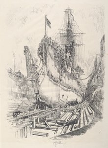 في الحوض الجاف ، 1917. بواسطة جوزيف بينيل