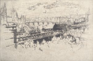 لندن فوق جسر تشارينغ كروس ، 1910. بواسطة جوزيف بينيل