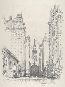 البحث عن شارع عريض من شارع سبروس ، 1912. بواسطة جوزيف بينيل