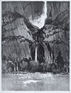 الشلالات السفلى ، يوسمايت ، 1912. بواسطة جوزيف بينيل