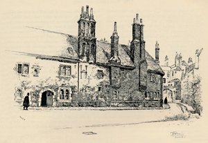 Old Charterhouse: الواجهة الخارجية لمحكمة Washhouse ، مع البوابة الداخلية ، 1886 بواسطة جوزيف بينيل