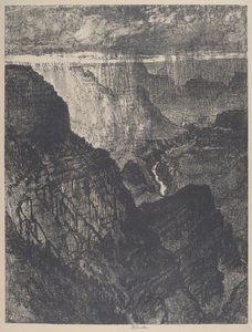 عاصفة في جراند كانيون ، 1912. بواسطة جوزيف بينيل