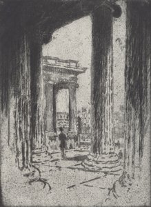 The Portico ، المتحف البريطاني ، 1905. بواسطة جوزيف بينيل