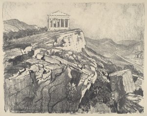 معبد كونكورد على الحائط ، جيرجينتي ، 1913. بواسطة جوزيف بينيل