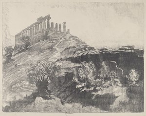 معبد كونكورد على الحائط ، جيرجينتي ، 1913. بواسطة جوزيف بينيل
