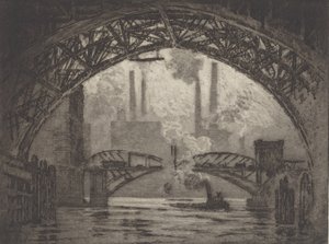 تحت الجسور ، شيكاغو ، 1910. بواسطة جوزيف بينيل