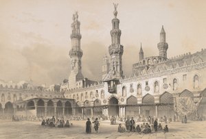 22- باحة مسجد الأحزر بالقاهرة 1843.