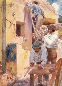 الهوغونوت يبنون مساكنهم (حجري ملون)