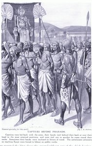 الأسرى قبل فرعون حوالي عام 1920 (ليثو) بواسطة جوزيف راتكليف سكيلتون
