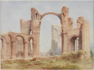Lindisfarne Priory Ruins (ألوان مائية وألوان الجسم وقلم رصاص على ورق) بواسطة جوزيف راتكليف سكيلتون