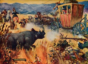 سيمون فان دير ستيل ووحيد القرن 1909 بواسطة جوزيف راتكليف سكيلتون