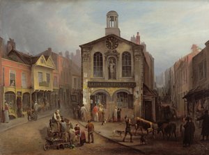 The Old Moot Hall ، ليدز ، حوالي 1825 (زيت على قماش) بواسطة جوزيف رودس