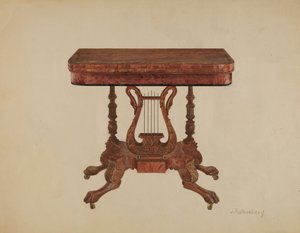 الجدول Lyre Pedestal ، 1936.