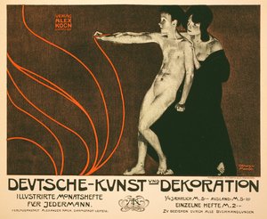 استنساخ ملصق إعلاني Deutsche Kunst und Dekoration ، مراجعة مصورة شهرية للجميع ، 1898