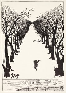 القطة التي سار بها بنفسه ، توضيح من "Just So Stories for Little Children" بقلم روديارد كيبلينج ، حانة. لندن ، 1951