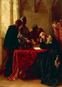 Abdication of Mary Queen of Scots in Loch Leven Castle, c. 1850 (oil on canvas) بواسطة جوزيف سيفيرن