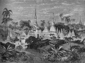 المعابد ، بالقرب من Pegu ، c1880