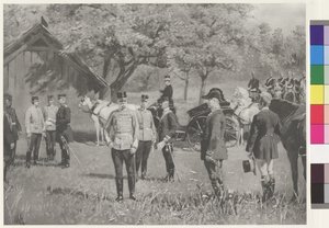 الإمبراطور فرانز جوزيف الأول والإمبراطور فيلهلم الثاني في ميدان رانديفوسبلاتز (ميدان رانديفو) في توتيس