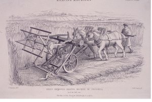تم تحسين آلة حصاد الأجراس بواسطة Crosskill ، c1840s.